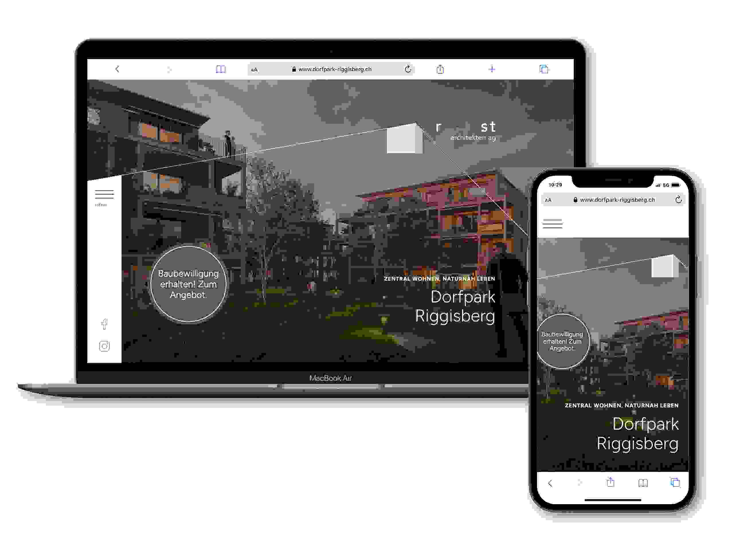 Immobilien Website Desktop und Mobile